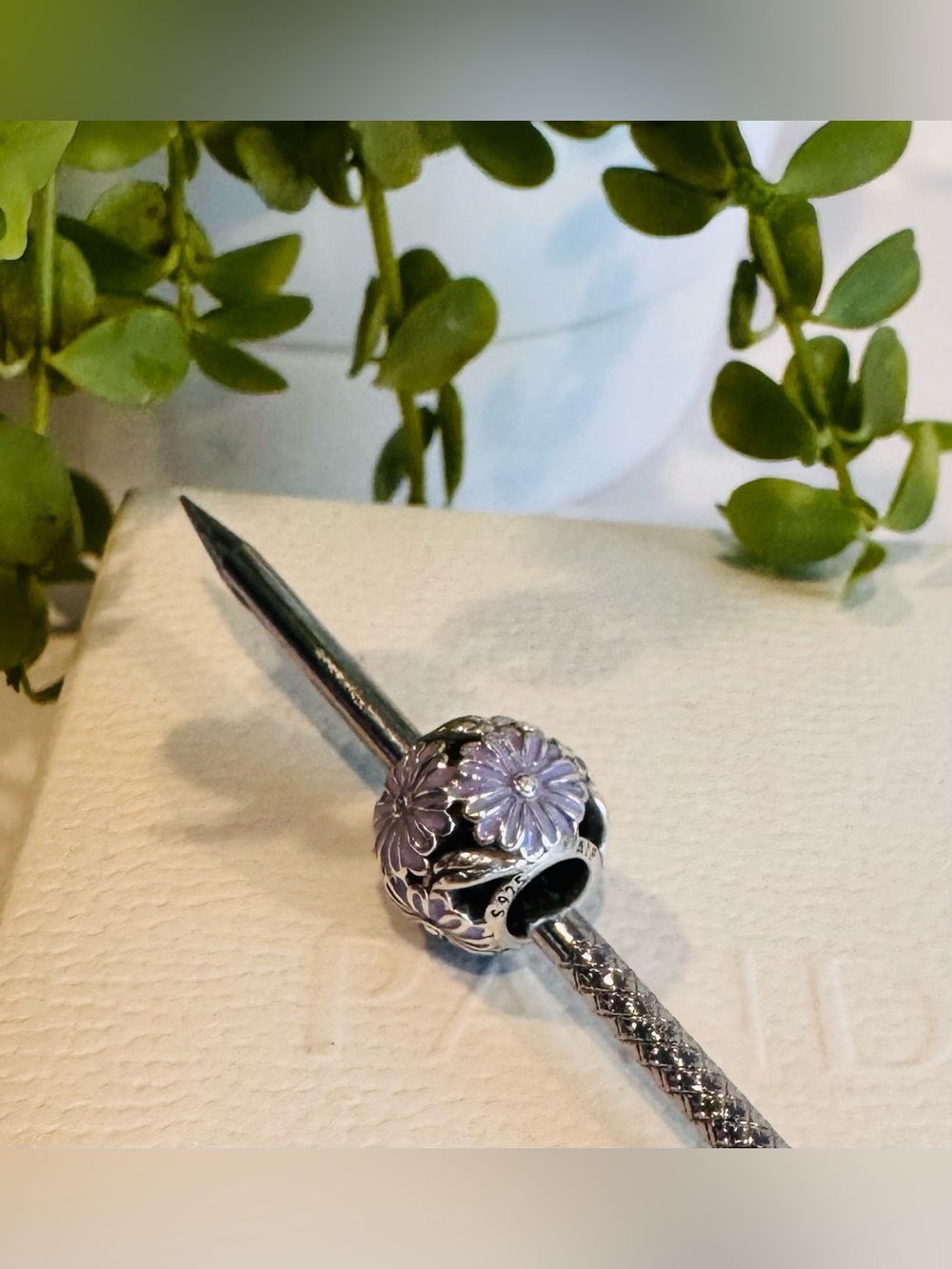 Authentic Pandora Retired Daisy Meadow Lavender Enamel S925 Ale Sterling Charm - Picture 14 of 15